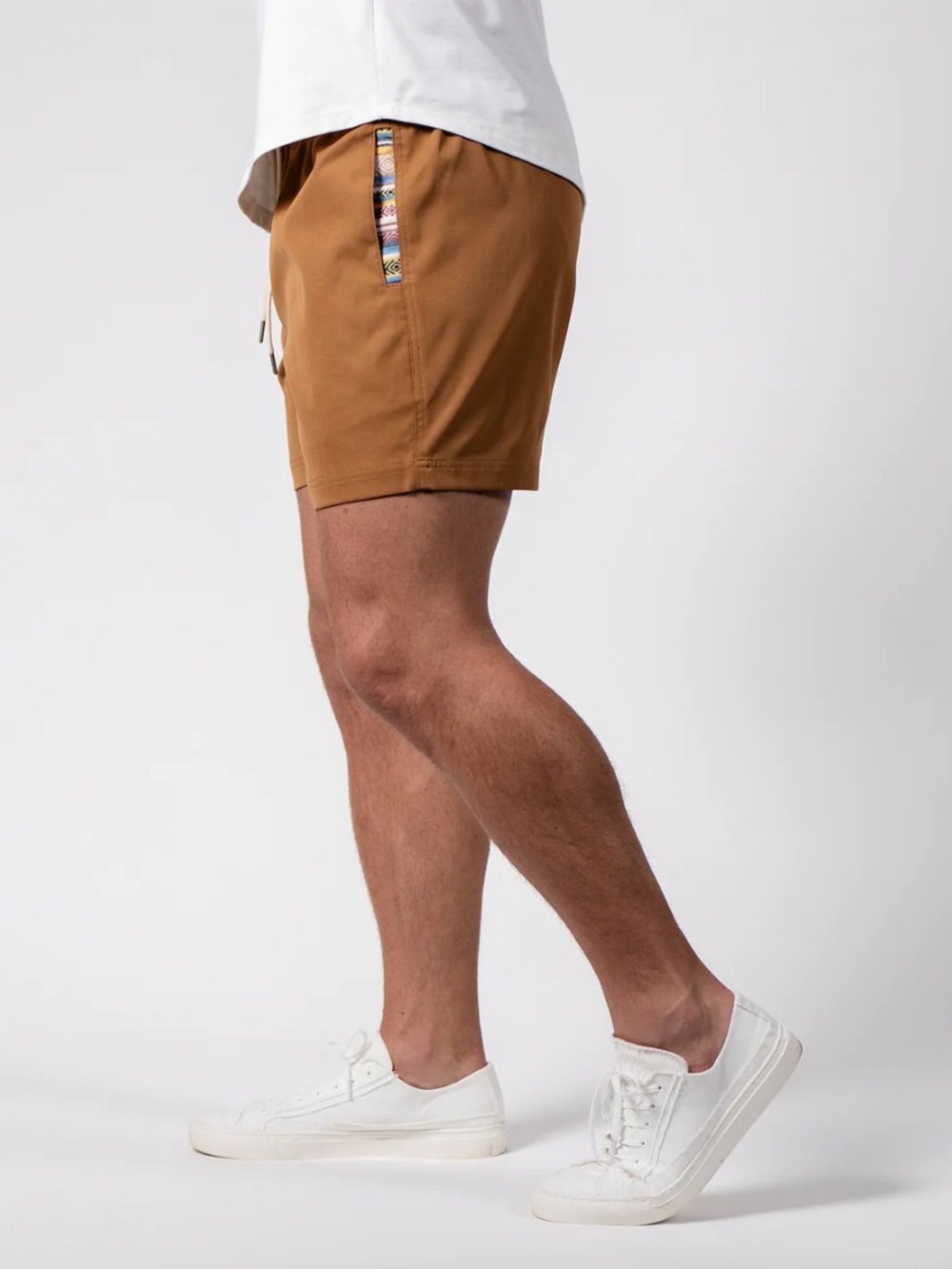 Men's Casual Drawstring Shorts in Brown
